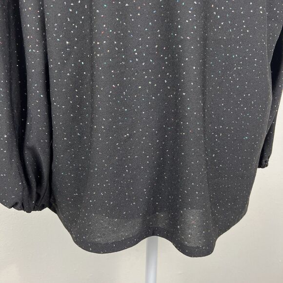 Ample Togs 2 Piece Cardigan Tank Top Set Women Extra Large Black Sparkly Shiny - Picture 14 of 16